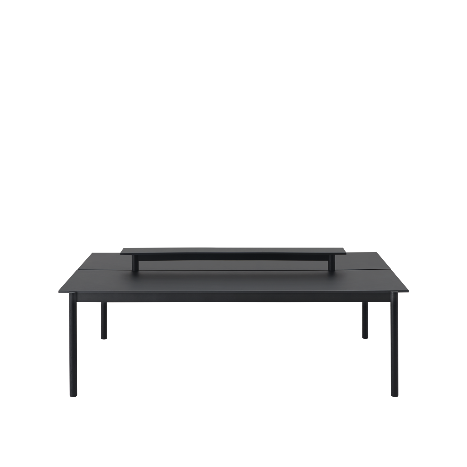 Linear System Table w. Tray 170 cm in Black Nanolamiate/Black Packshot